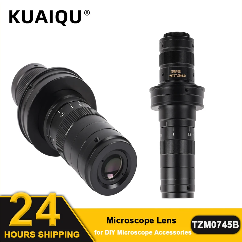 Lente Microscópio Monocular Ajustável Microscópio Faça Você Mesmo Acessórios 50 mm Diâmetro de Instalação 07 a 45 x 150x