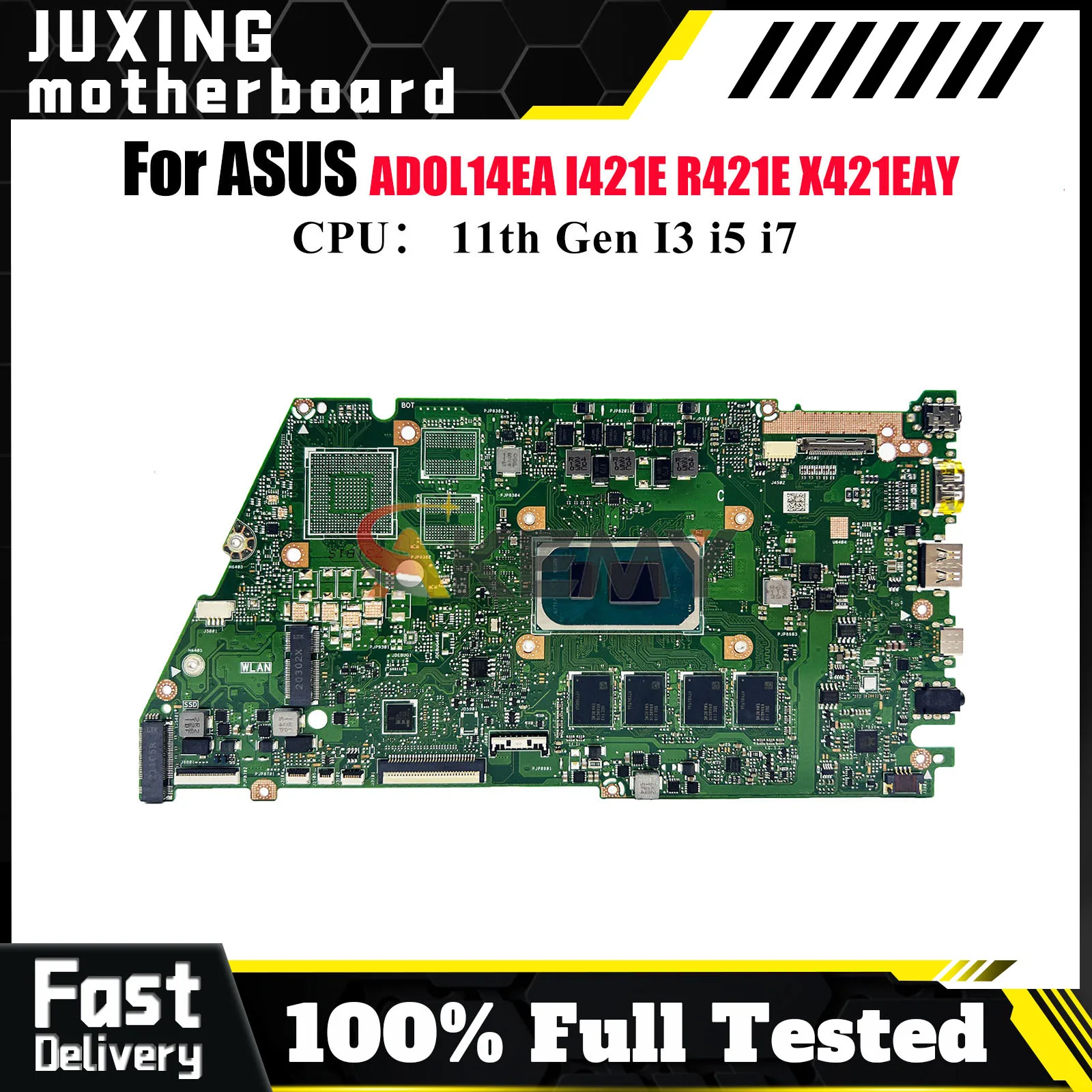 

X421EA Laptop Motherboard For ASUS VivoBook X421EAY ADOL14EA S433E X421E R421E I421E K433E Mainboard With 11th Gen I3 i5 i7 CPU