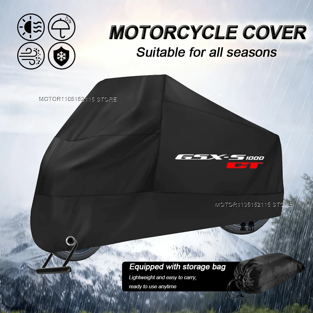 Motorcycle Cover UV Protection Outdoor Waterproof Motorcycle Rain Cover For GSX-S1000GT GSX S1000GT GSXS 1000 GT 2023