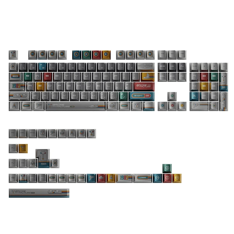 KEYMOJI キーキャップ Back to the future KEYMOJI Back To The Future Keycap Set 138 Keys Cherry Profile for