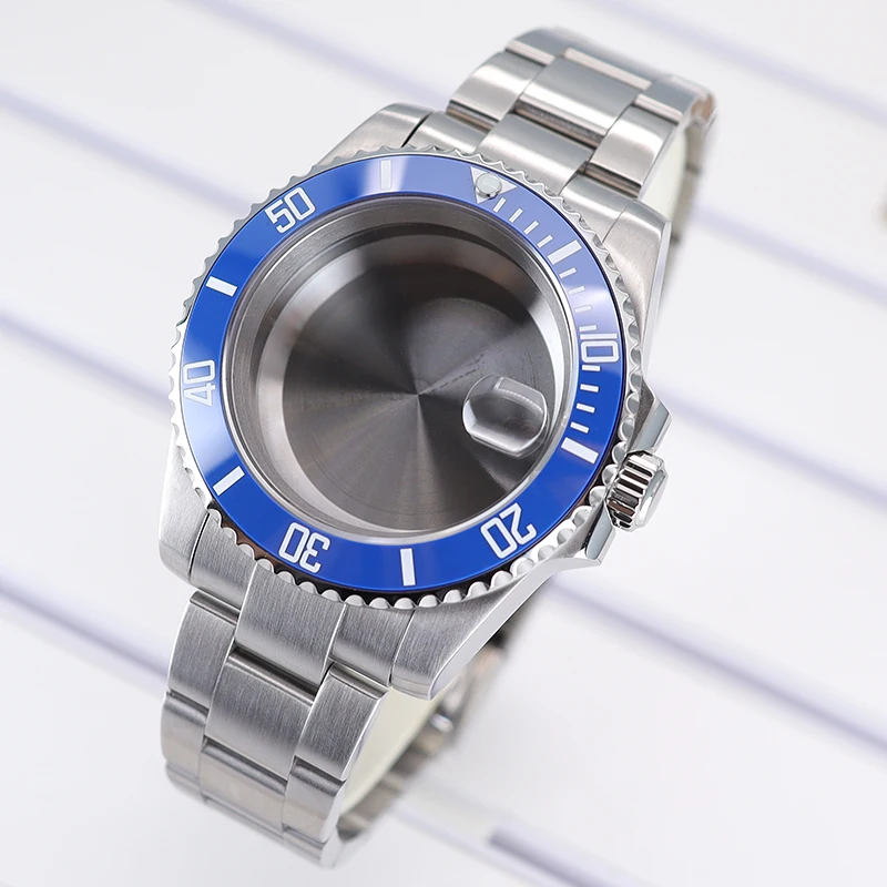 Fenya 40mm Taucheruhrengehäuse Armband Saphirglas für SUB Seiko NH35NH36 Nh38/34 ETA2824 Miyota8215 Uhrwerk 28,5mm Zifferblatt Schiebeschnalle – Detail 2