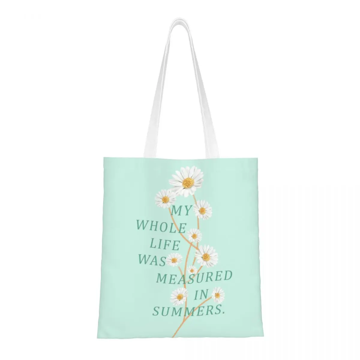 

Women Men The Summer I Turned Pretty Daisy Tote Bags Canvas Grocery Bag for Shopping Handbags