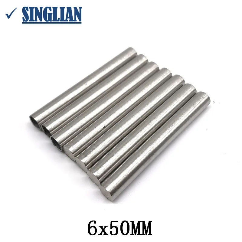 100pcs/lot PT100 NTC Package Stainless Steel Sleeve Pipe 6x50mm DS18B20 Temperature Sensor Detection Probe Case 6*50mm Housing