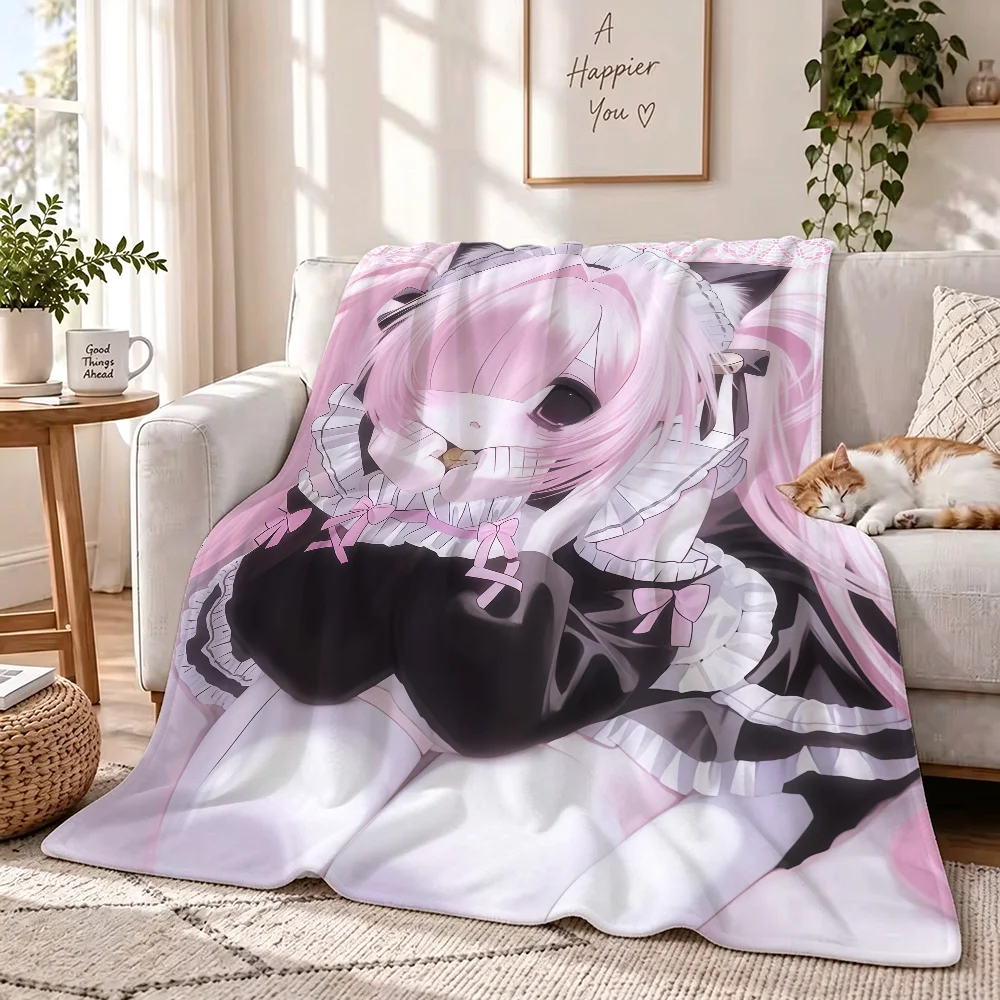 Cute Jirai Kei Cool Blanket Soft Skin Friendly And Thick Suitable For Bedroom Living Room Bed Sofa Camping Office Gift