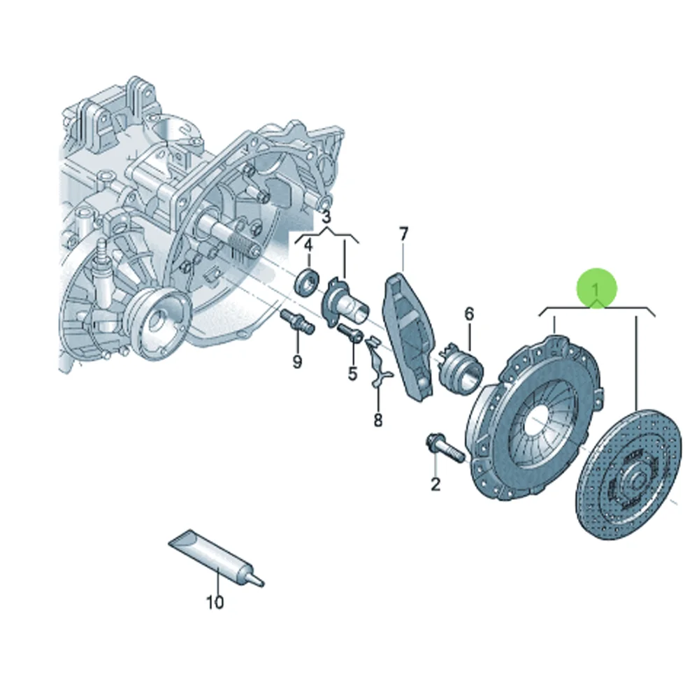 

03C141015J 03C141015N A set Clutch For VW Touran Lavuda Golf Sagitar Passat Skoda Superb
