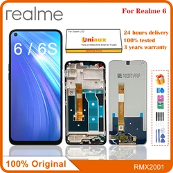 ЖК-кодирующий преобразователь сенсорного экрана в сборе для OPPO, Realme 6S, RMX2002, 6,5 дюймов, запасной