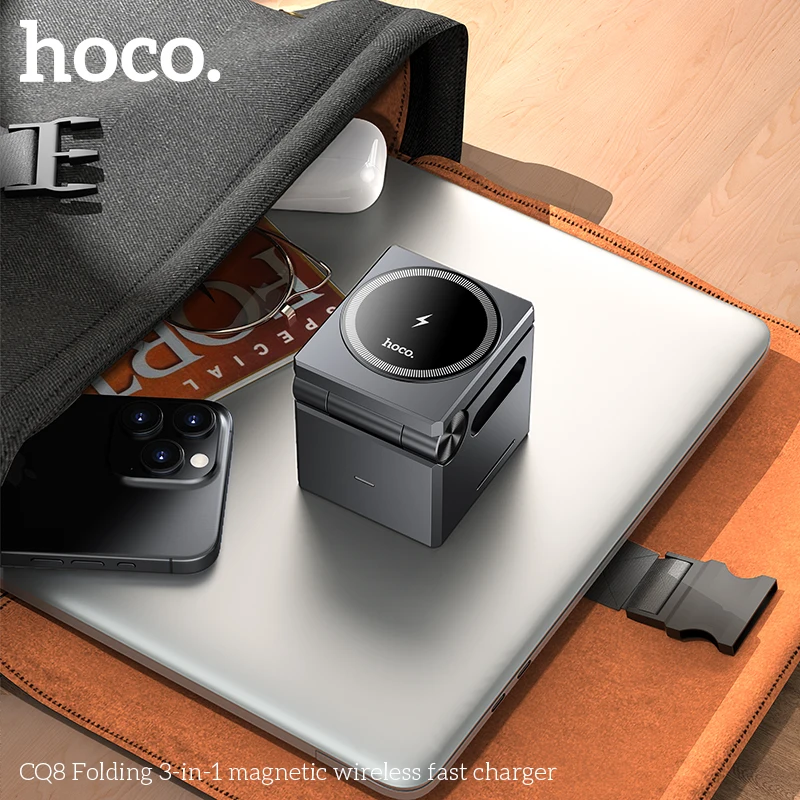 Imagem -06 - Hoco-suporte Magnético do Carregador sem Fio Cq8 em 15w Iphone 15 14 Pro Airpods Apple Ver Estação de Carregamento Rápido Suporte