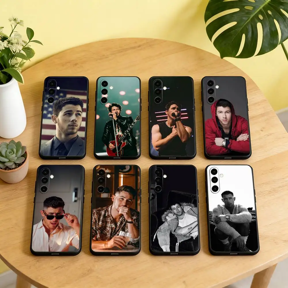 N-Nick J-Jonas Singer Phone Case For Samsung Galaxy A73,A72,A71,A70,A53,A52,A51,Soft Silicone Black Cover