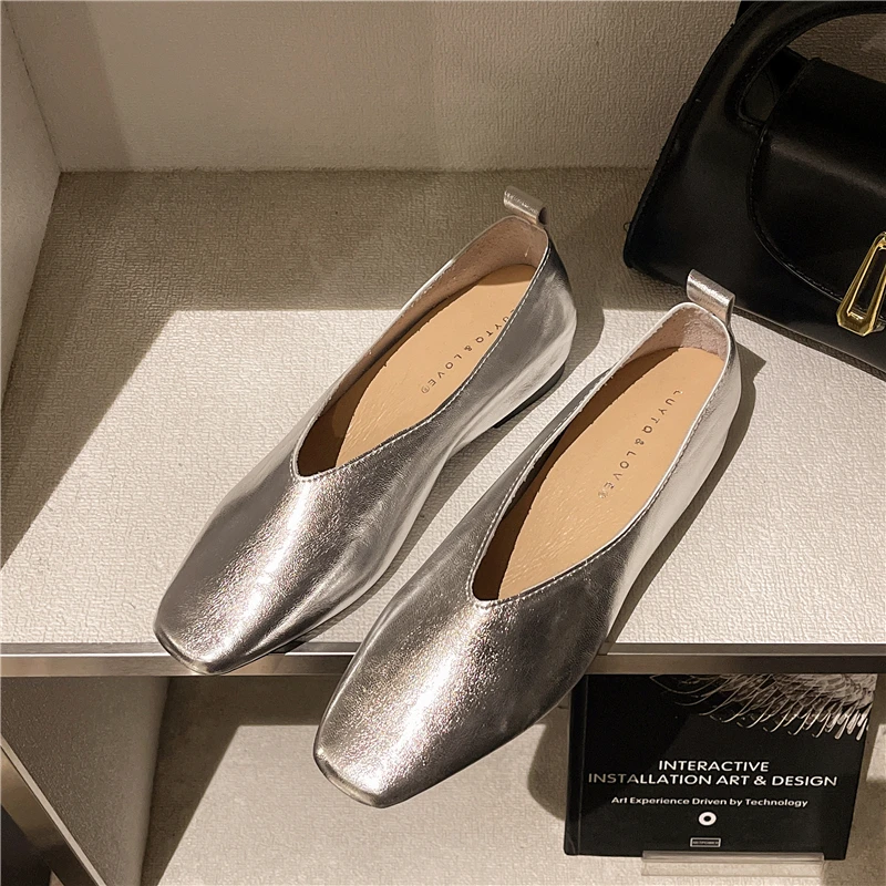 Damen-Loafer aus Echtleder Luxus-Schuhe mit Absatz Elegante Mary Janes Schuhe mit Eckiger Spitze für Höhenverstellbare Einlegesohlen – Detail 11