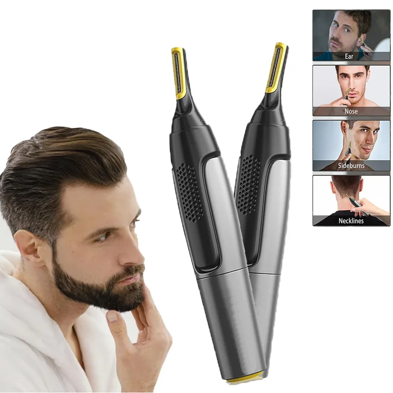 

Электрический триммер для бровей, ультратонкий прецизионный триммер, электрический портативный триммер для ушей для мужчин, бритва для волос в носу, водонепроницаемая