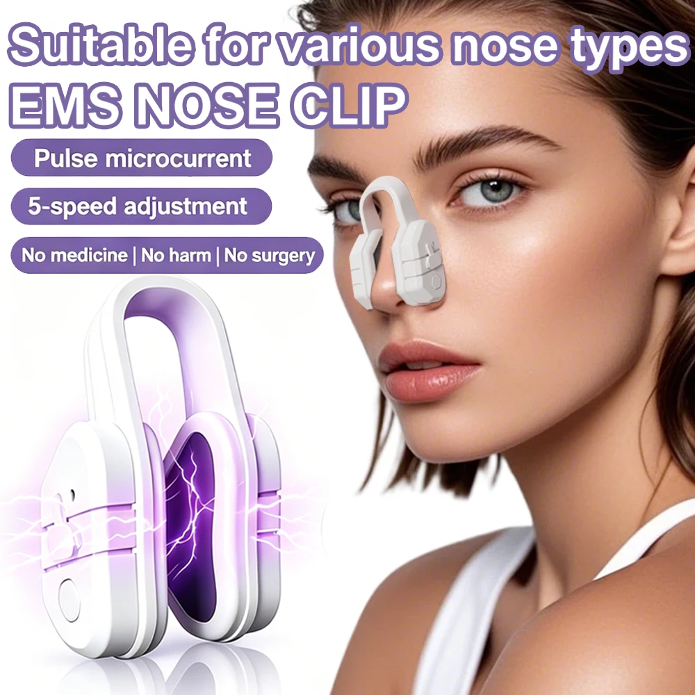 EMS Nose Shaper Clip Nose Up Lifting Beauty Tool Nose Bridge Straightener Corrector Slimming Device for Wide Noses Women Men
