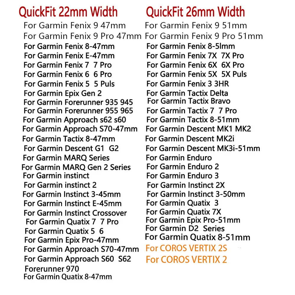 Metal Strap For Garmin Fenix 8 51mm 7X Pro 6X 5X Plus Instinct 2X Epix Pro Quickfit Strap For Garmin 9  9 Pro 47/51mm Watchband