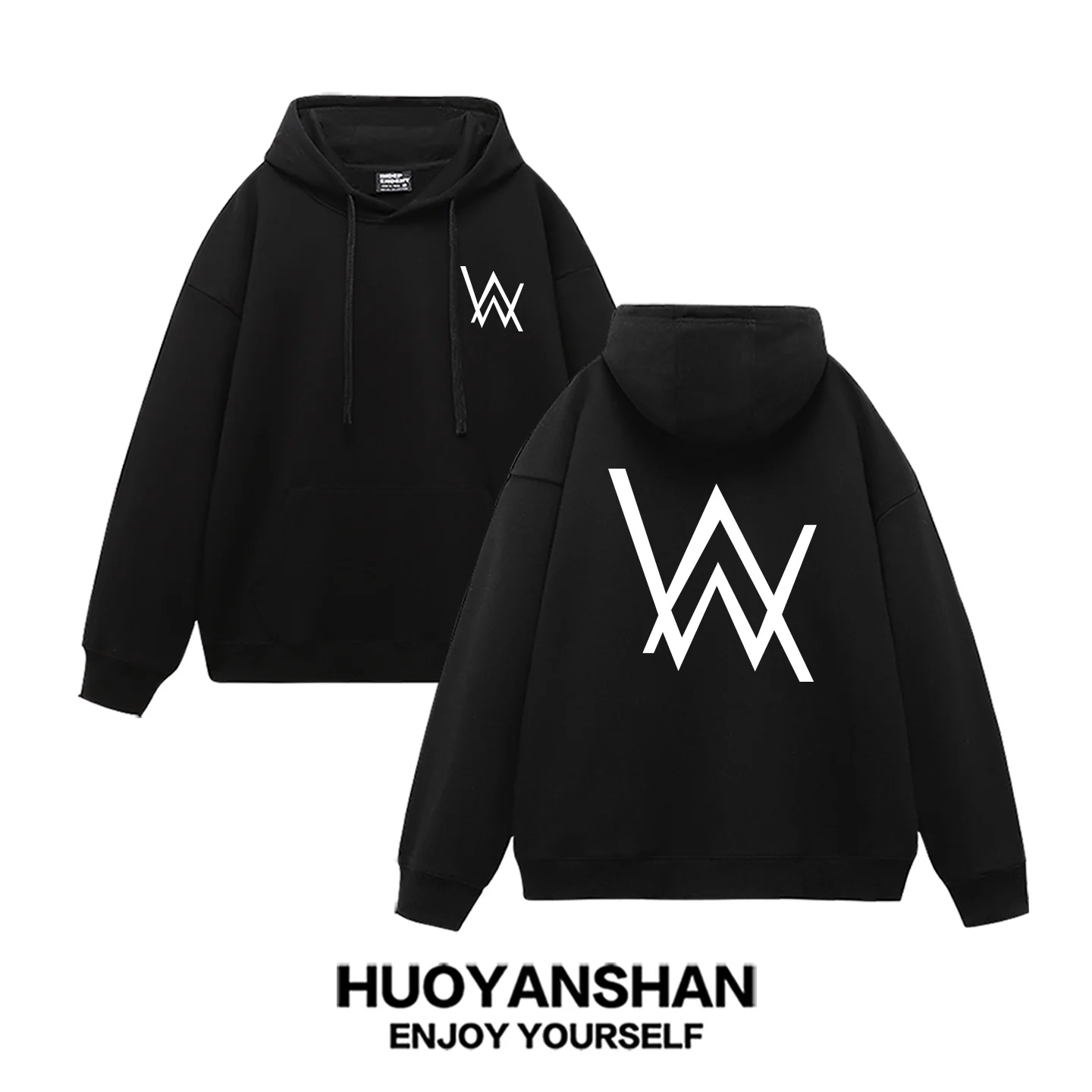 

Толстовка с капюшоном Alan Walker Fce Lined, зимняя одежда, фанатская толстовка, повседневная, свободного кроя, с длинными рукавами