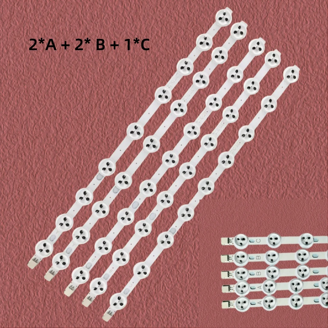 TV LED Bars For TD Systems K40DLV1FSM LED Backlight Strips Kit 9LED Lamps Lens 5 Bands 9FLHY168D 39PF3025D 39FHD-CNOV 39FPD274D