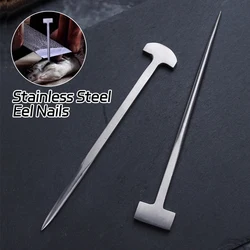 Japanese Style 304 Stainless Steel Eel Spike Sushi Shop T Shape Needle Fish Eel Nail for Restaurant Cuisine Cooking Kitchen Tool