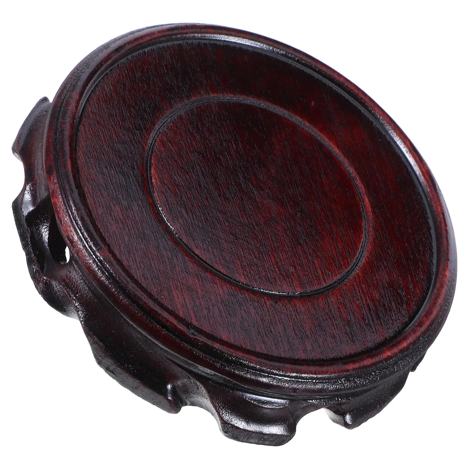 

Wooden Base Vases Round Stand Display Risers Stands Ornaments Teapot for Pedestal