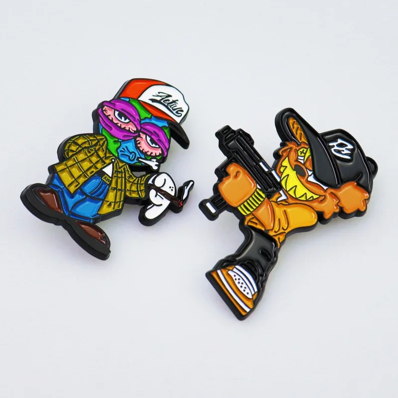 Retro New Metal Painted Mexican Decorative Creative Era Cartoon Enamel Hat Pins Brooches Ornamens Fashion Badge Pines Para Gorra