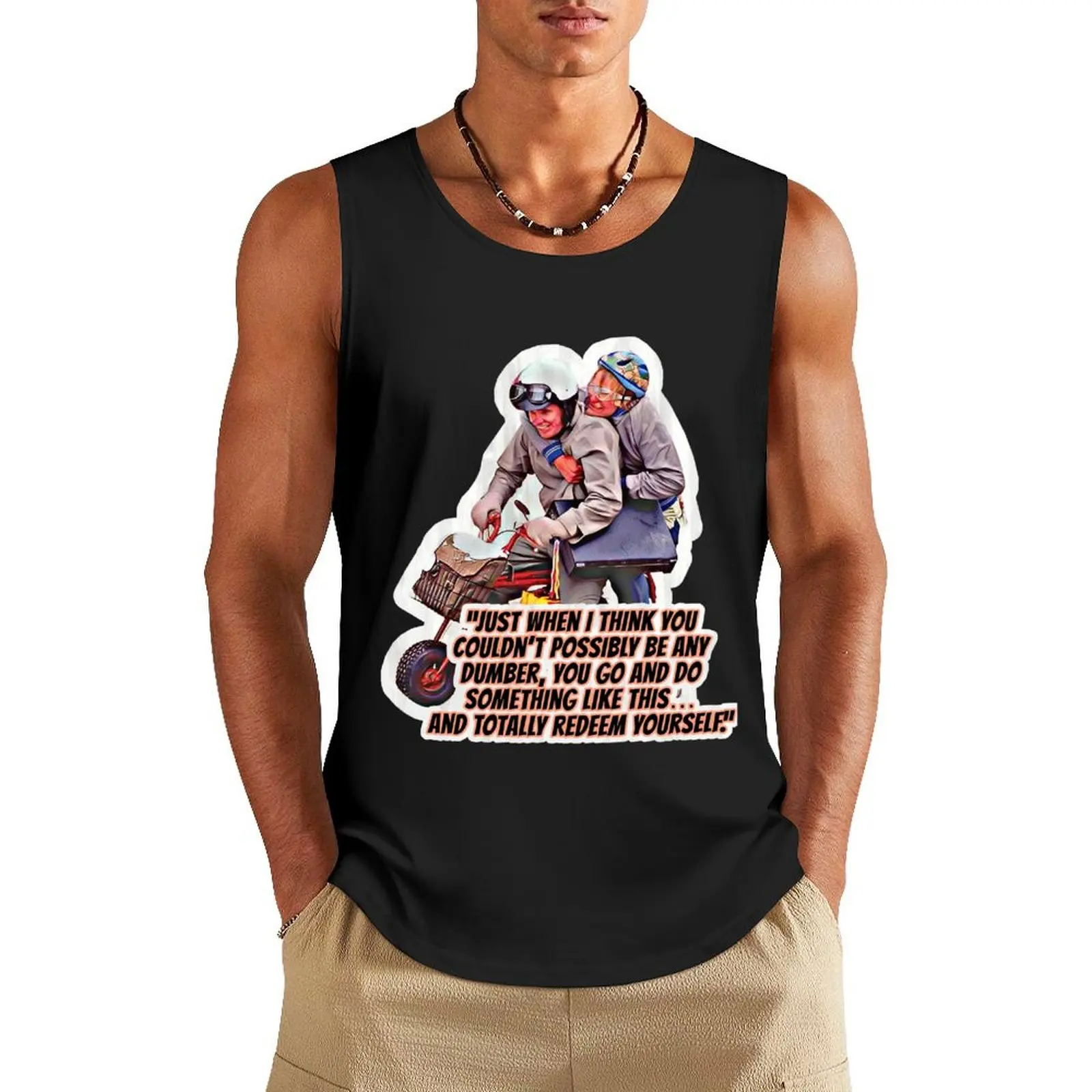 Men Women Dumb & Dumber Tank Top man vest Sleeveless men Man clothes for gym singlets for men