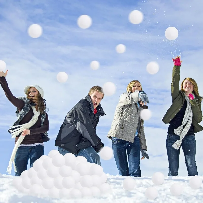 100/1PCS Fake Snow Fight Ball Artificial Snowball Winter Toss Ball Fluffy Fun Stress Toy for Indoor Throw Game Christmas Present