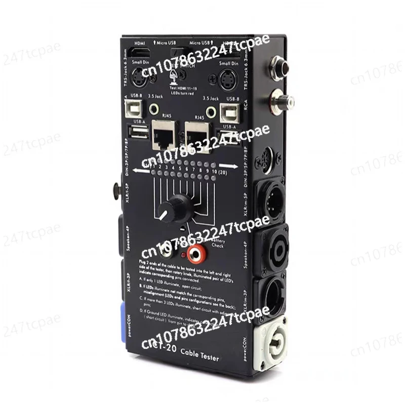 CT-20 Multifunctional Line Tester Audio Line Xlr Signal Line Tester Hdmi ester Cable