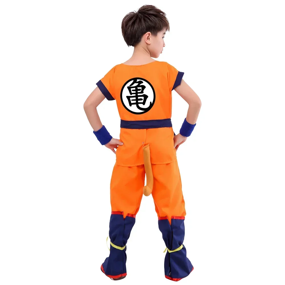 goku cosplay kids costume white anime Sun Wukong kids adult Wig Sun Wukong Christmas Kung Fu Performance Show Performance