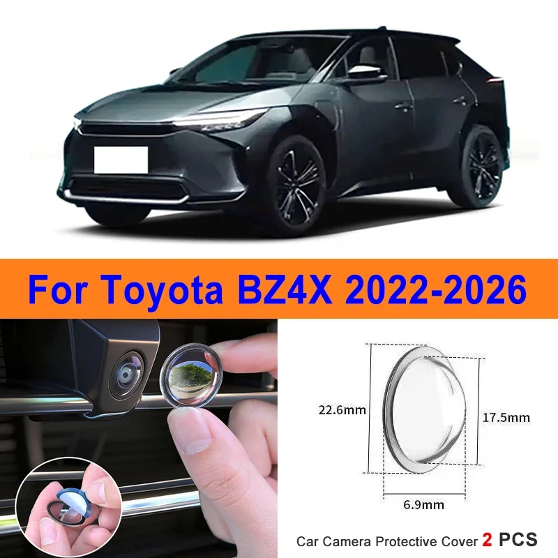 

360 Reverse Image Car Camera Cover Anti-Scratch PC Lens Protector Stickers For Toyota BZ4X 2022-2026 2Pcs