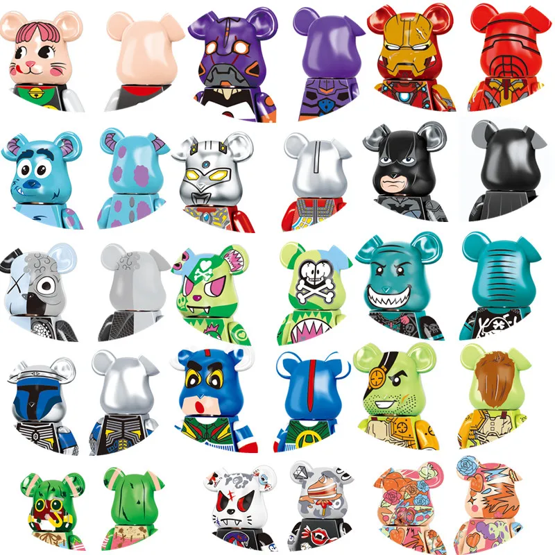 

New Super Bear Role Design Building Blocks Mech Man Mini Action Figures Bricks Educational Toys For Kids Christmas Gifts