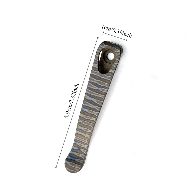 NEW Stainless Steel Burning Titanium Back Clip for DIY Folding Pocket Knife DIY Accessories Back Clip Custom Back Clip Holder - view 5