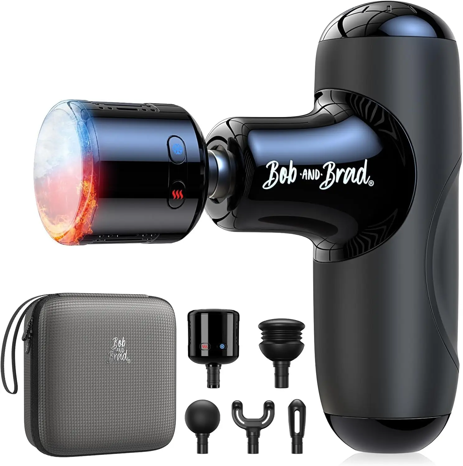 

Mini Massage Gun with Heat & Cold Therapy, Portable Deep Tissue Muscle Massager, Ultra Quiet & Compact Design for Pain Relief