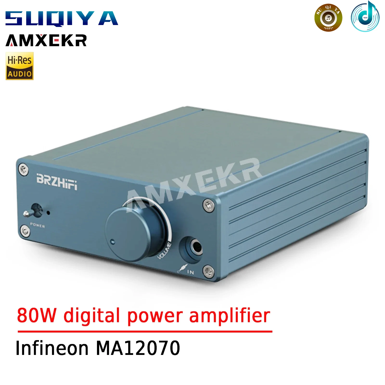 AMXEKR 80W Low-distortion Digital Amplifier Infineon MA12070 Ultra TPA3116 Audio Home Digital Amplifier