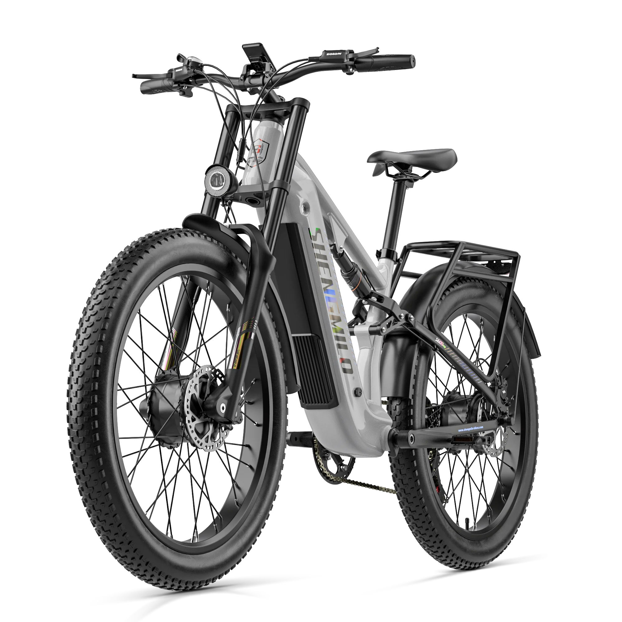 Shengmilo S600 Pro Elektrofahrrad für Erwachsene, Herren E-Mountainbike mit zwei Motoren, 48V25AH Akku, 26 Zoll  Elektrische Fatbike ,Elektrofahrräder