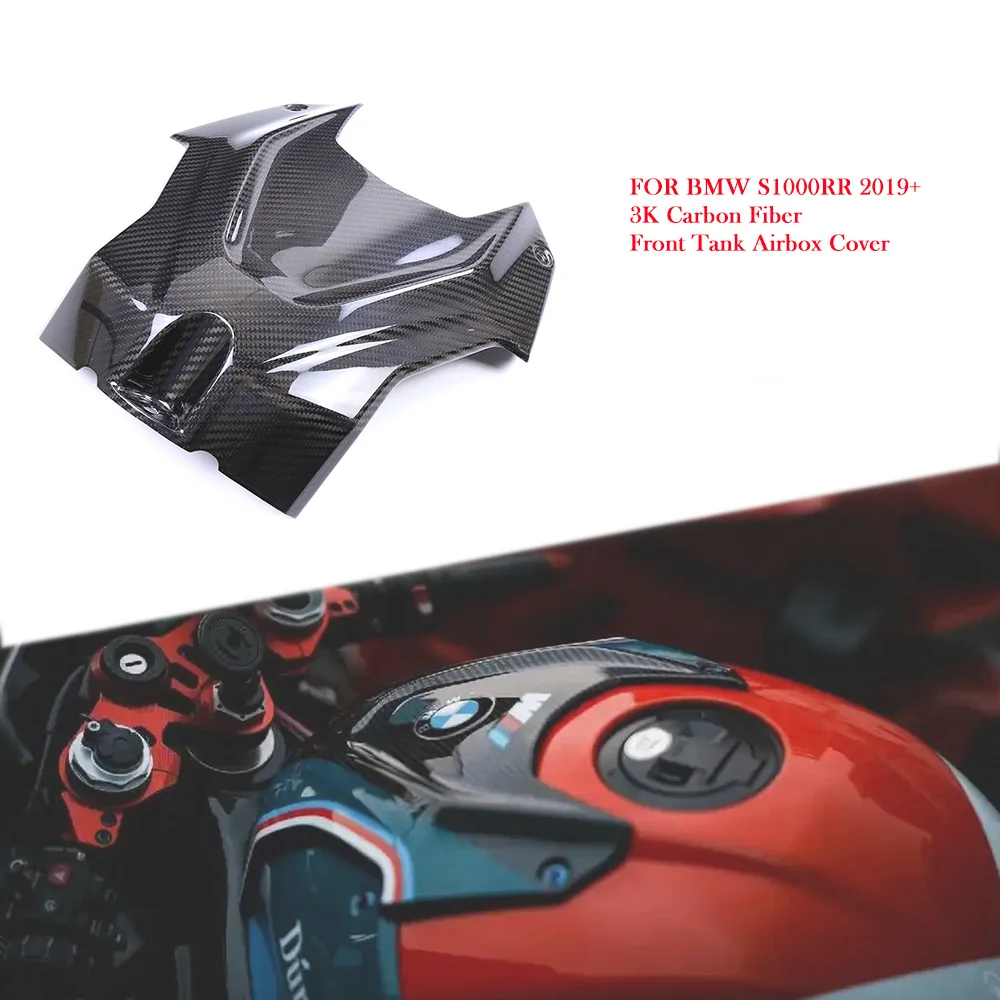 For BMW S1000RR 2019 2020 2021 2022 2023 S1000R 2021 2022 2023 3K Carbon Fiber Front Tank Airbox Cover Motorcycle Parts Fairing