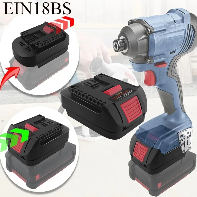 

Compatible for Bosch 18V Lithium-ion GBA Series Tools Adapter EIN18BS To Connects for Einhel 18V X-Change Lithium Batteries