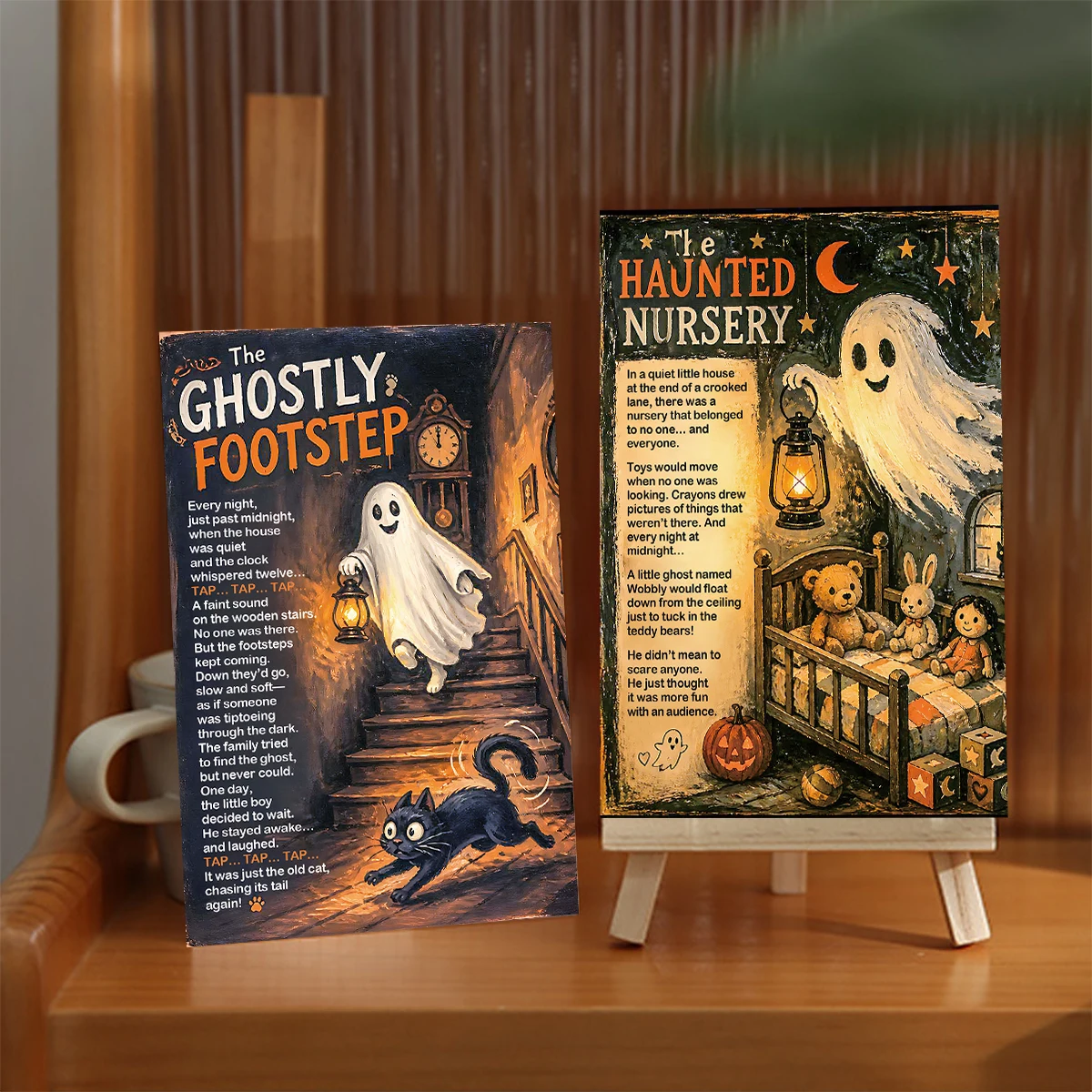 20pcs Vintage Halloween Ghost Story Prints Poster Cards,Indoor Room Bedroom Dorm Wall Decor,Halloween Party Backdrop Photo Props