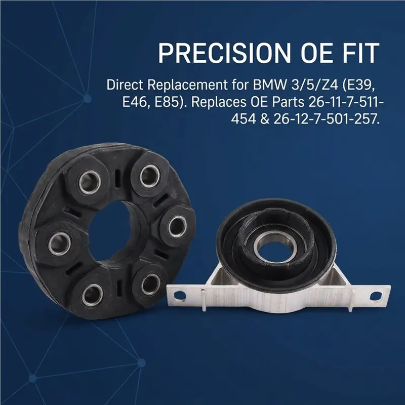 DTEN-26127501257 26117511454 Car Driveshaft Center Support Bearing Flex Joint Disc Kit For BMW E39 523I E46 323I Z4 E85