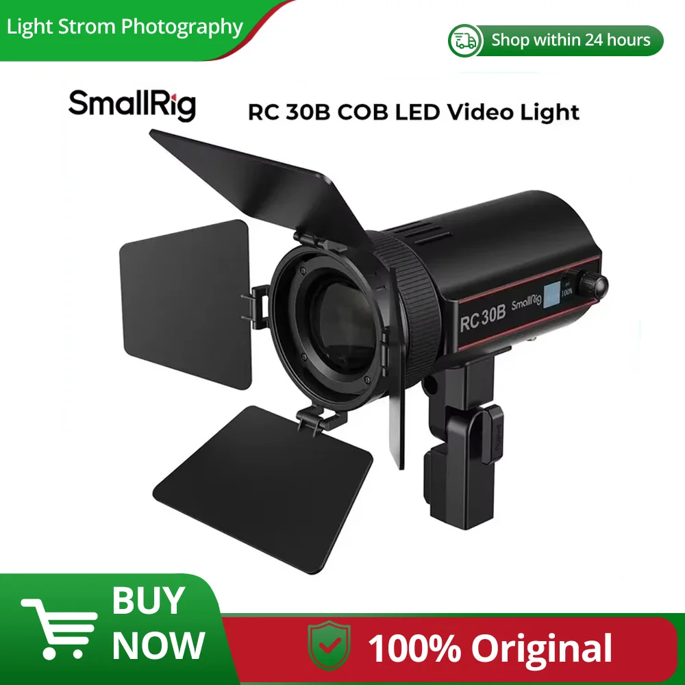 

SmallRig RC 30B COB Light with 30W Beam Angle Adjustable Bi-color COB LED Video Light 2700K-6500K Ultra-high Brightness 4280
