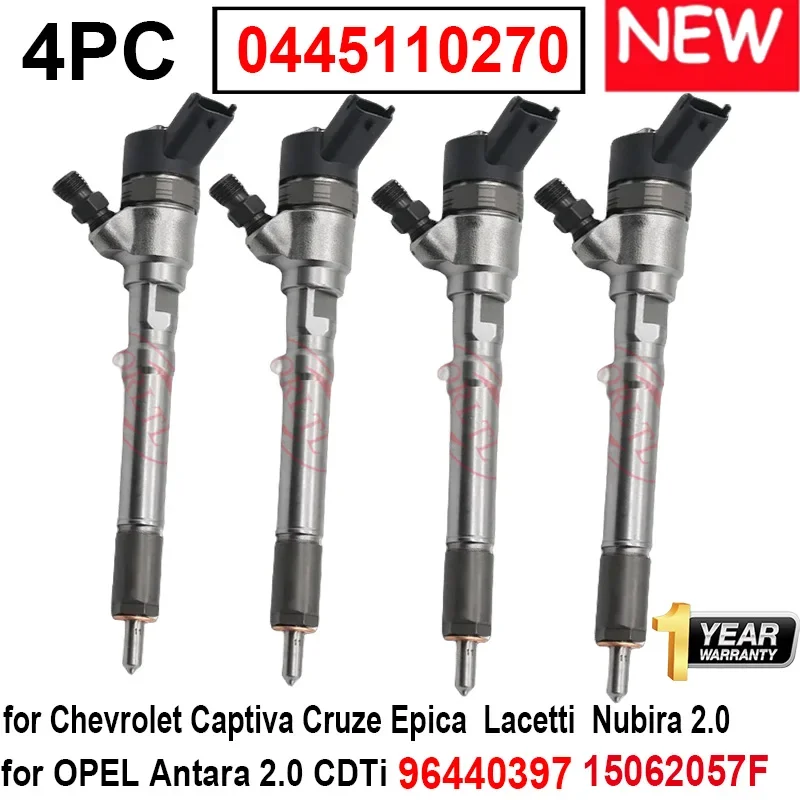 

4pcs 0445110270 Common Rail Injector 0 445 110 270 0445110269 For Chevrolet OPEL VAUXHALL Z 20 DM 96440397 15062057F