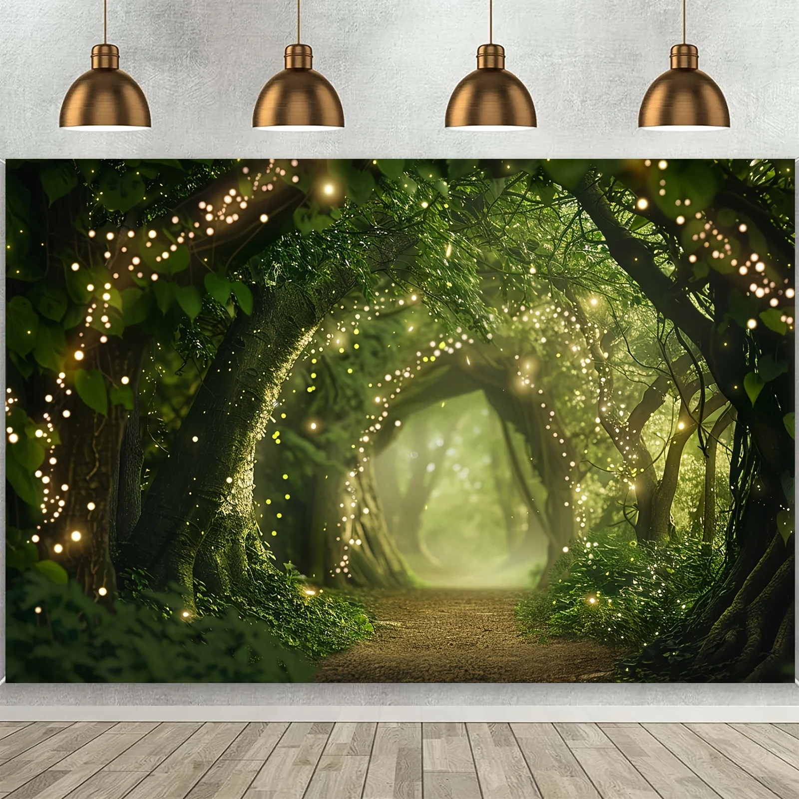 Forest Fairy Wonderland Forest Background, Wedding Party Birthday Party Banner, Cake Smashing Scene Decoration