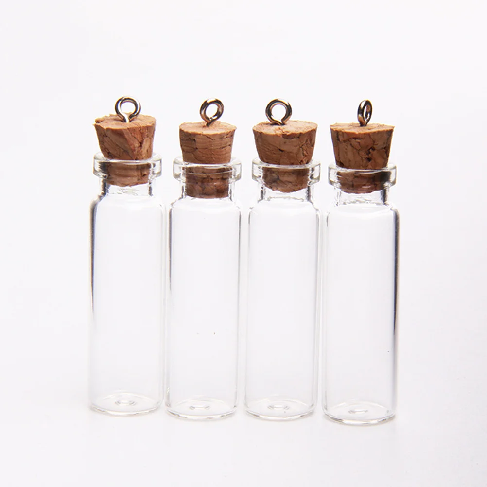 

50 Pcs Mini Wish Tiny Glass Jars with Lids Cork Small Wishing Message