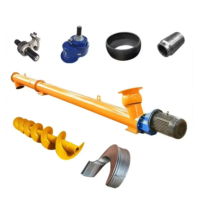 Factory Small Screw Conveyor Cement Dry Mortar Granular Screw Conveyor for Flour Price Shaftless Horizontal Screw Conveyor