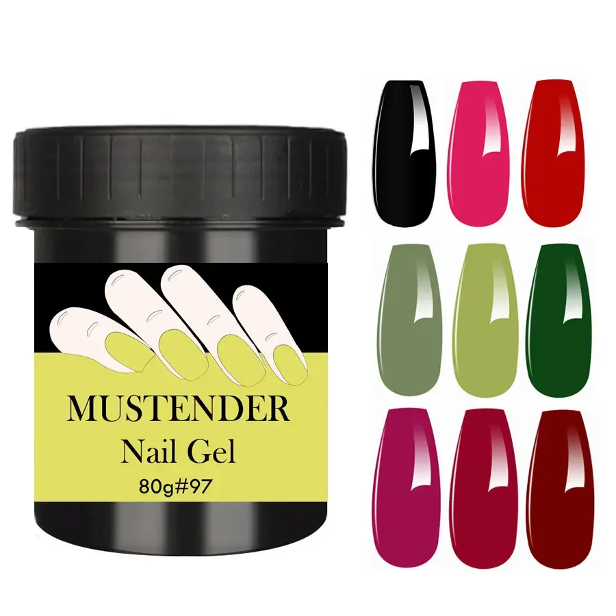 80g unha gel polonês cor pura polonês gel vermelho branco preto doces macarons uv unha gel verniz cola para morandi arte do prego manicure