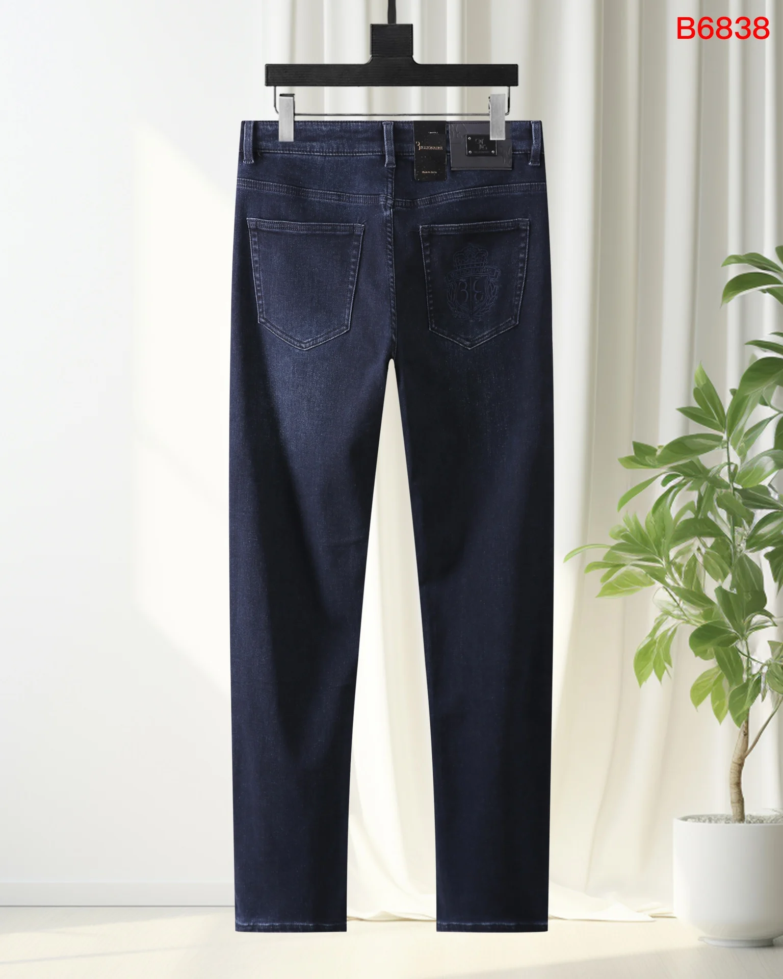 BILLIONAIRE BLKA CPTG Jeans de algodón grueso para hombre 2025 Otoño Invierno nuevo Casual bordado cómodo calidad tamaño 29-42 pantalones