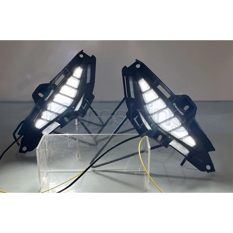 Kamshing 1 Set Modifying LED Daytime Running Light DRL For BYD Han EV 2020-2021 Front Fog Light Fog Lamp Daytime Light