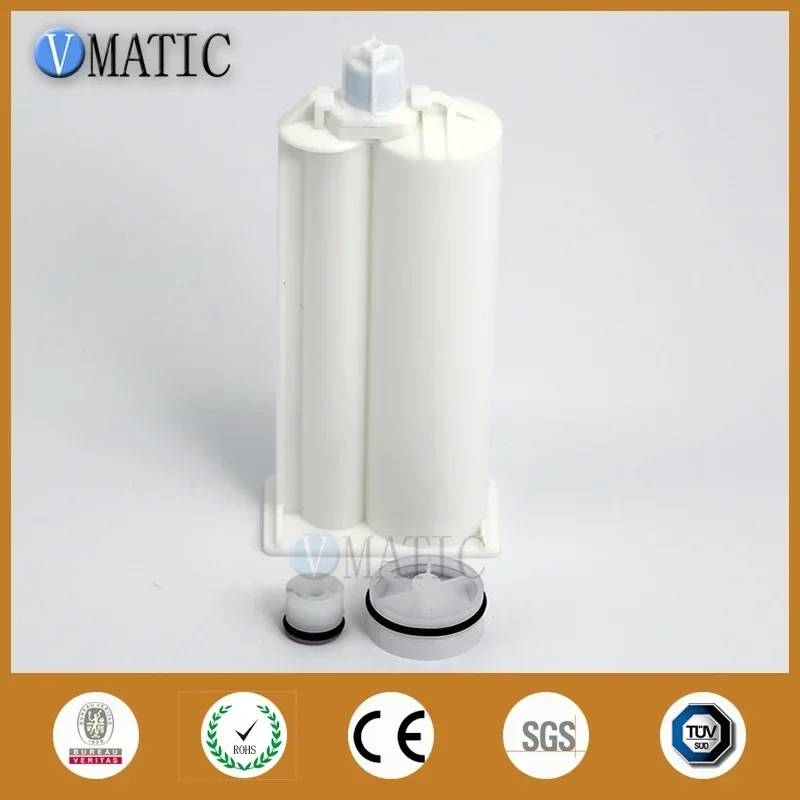 2Pcs 50cc 4:1 Ratio Mixing Cartridge for Dual Component Dispensing Gun - Compatible with Dental Impression & Industrial Fluids