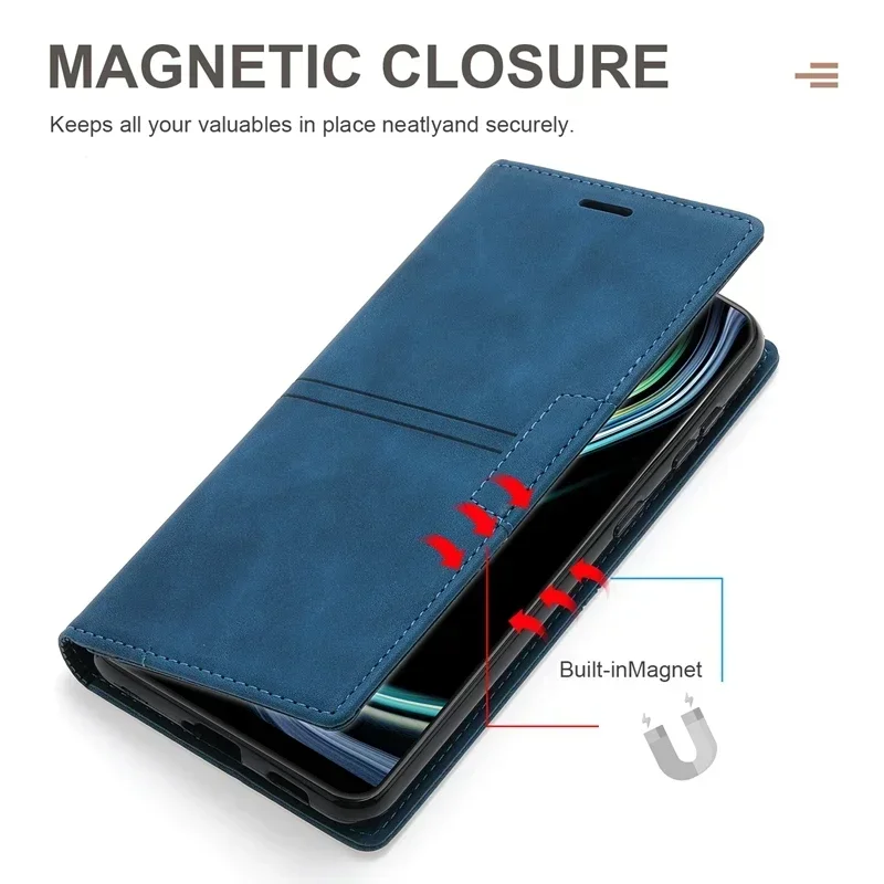 Wallet Flip Business Slot Magnetic Leather Case For Xiaomi Redmi 15C 14C 13C 12C 10C 9 9A 9C 9T Note 14 Pro 14S 13 12S Cover