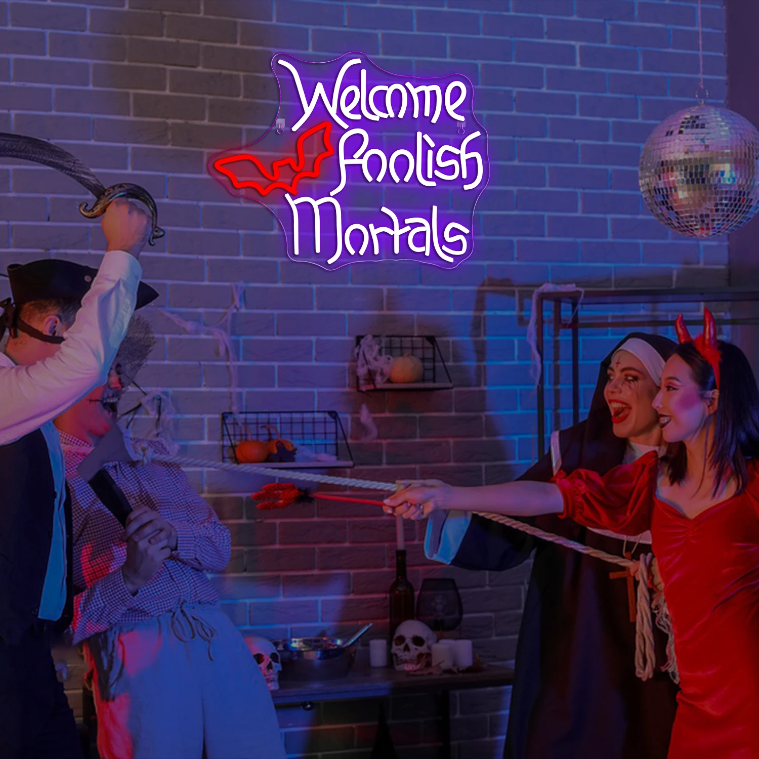 

Добро пожаловать дурать смерти неоновая вывеска Хэллоуин светящаяся вывеска Настенный декор для дверей, окон, спальни, бара, человек, пещерная вечеринка