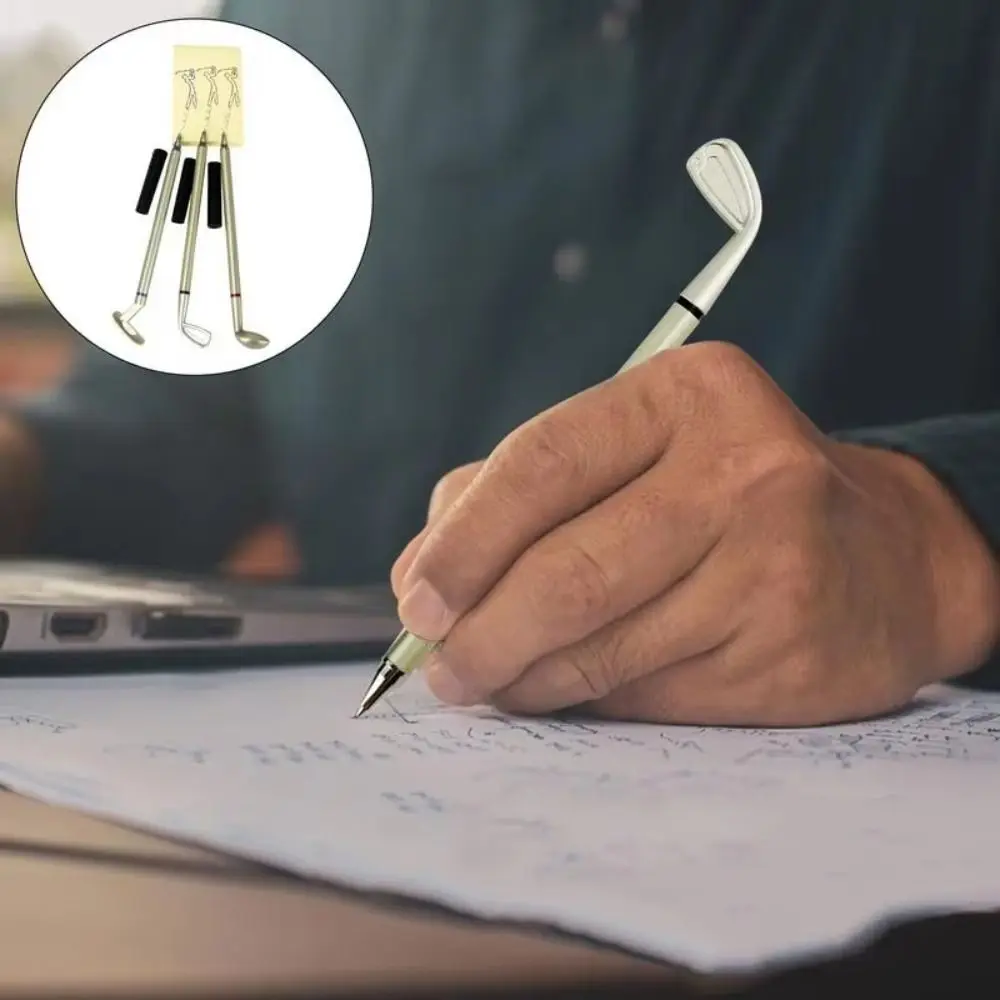 1 set Golfer Pennen Mini Desktop Golf Decoratie Decoratie Nieuwigheid Golfbal Potlood Houder 3 Kleuren Anti Slip Basis Golf Pen Set