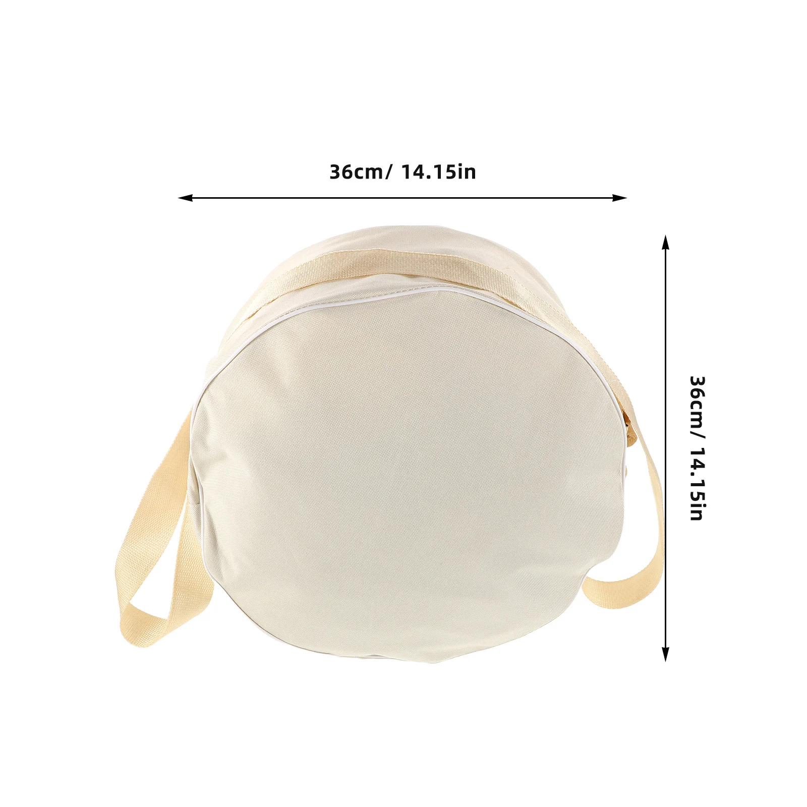 Yoga Wheel Bag Beige Lightweight Portable Fitness Carrier Thickened Cushioning Moisture Resistant Storage Case For Women