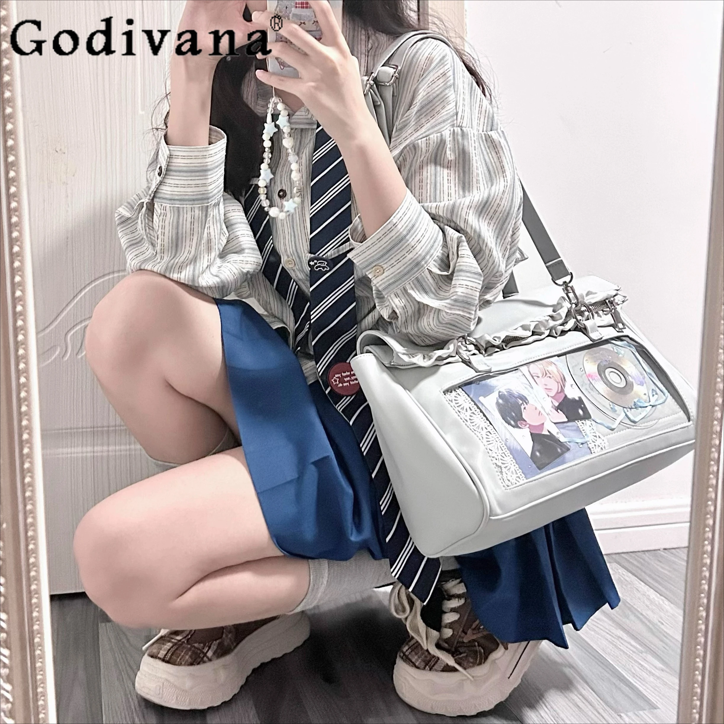 

Japanese Fashion Sweet Student Y2k Itabag 2025 New Girls' Casual Versatile Large Capacity Handbag Tote Bag Women's Shoulder Bag