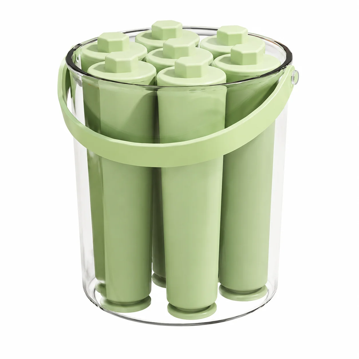Home Cooks Ice Pop Mold Long Bar Shape Reusable for Coffee Cocktails Popsicles Leak-Proof Silicone Lid Freezer Tray Durable